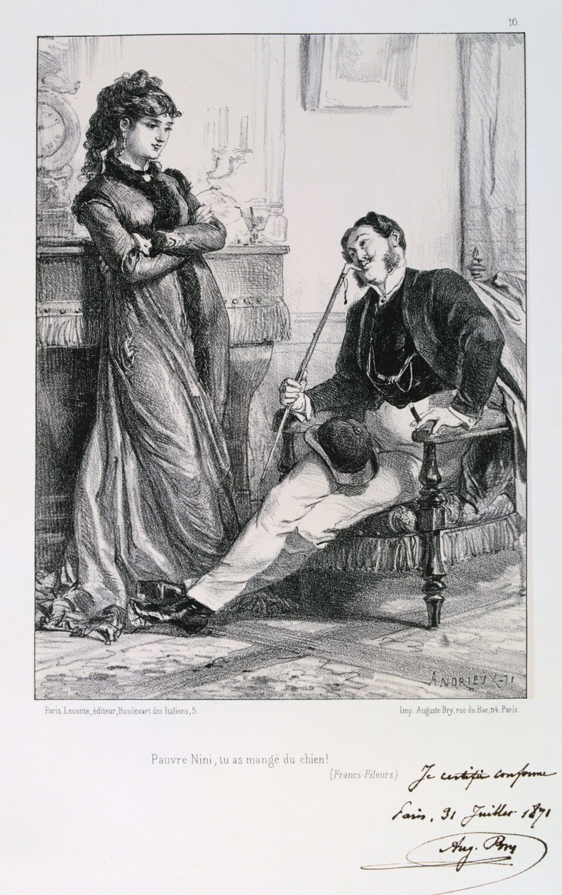 Szegény Nini, kutyát ettél!, Párizs ostroma, 1871. alkotó: Auguste Bry