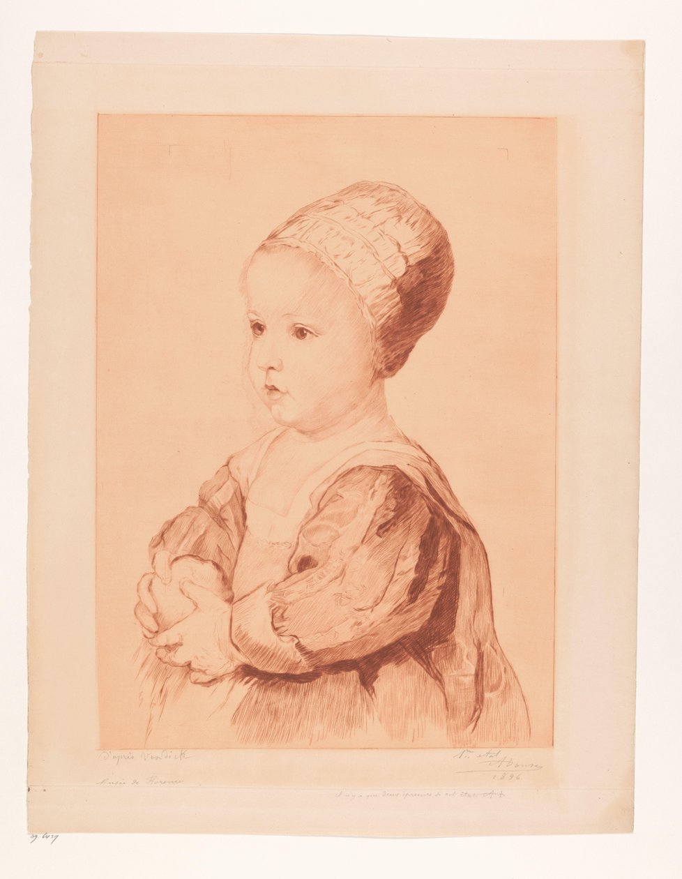 Egy ismeretlen gyermek portréja alkotó: Auguste Danse (signed by artist)