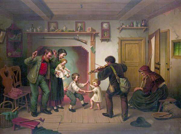 Hegedűre táncol alkotó: Auguste Dircks