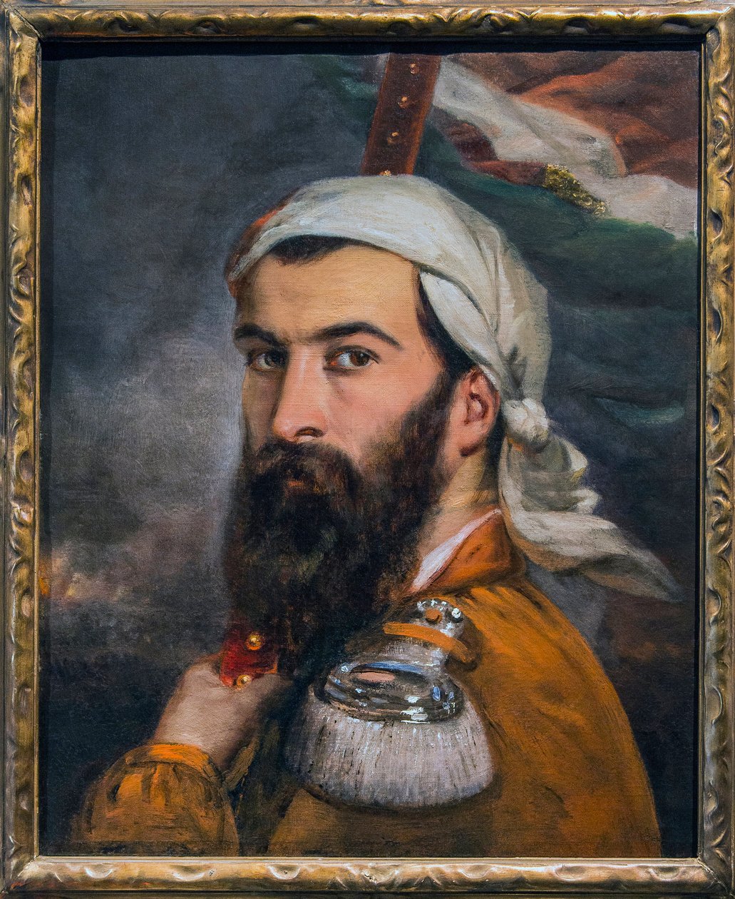 Giuseppe Garibaldi az 1848-as morazzonei csata után - Auguste ESTIENNE (1807 - 1882) festménye Párizs - Musee de l