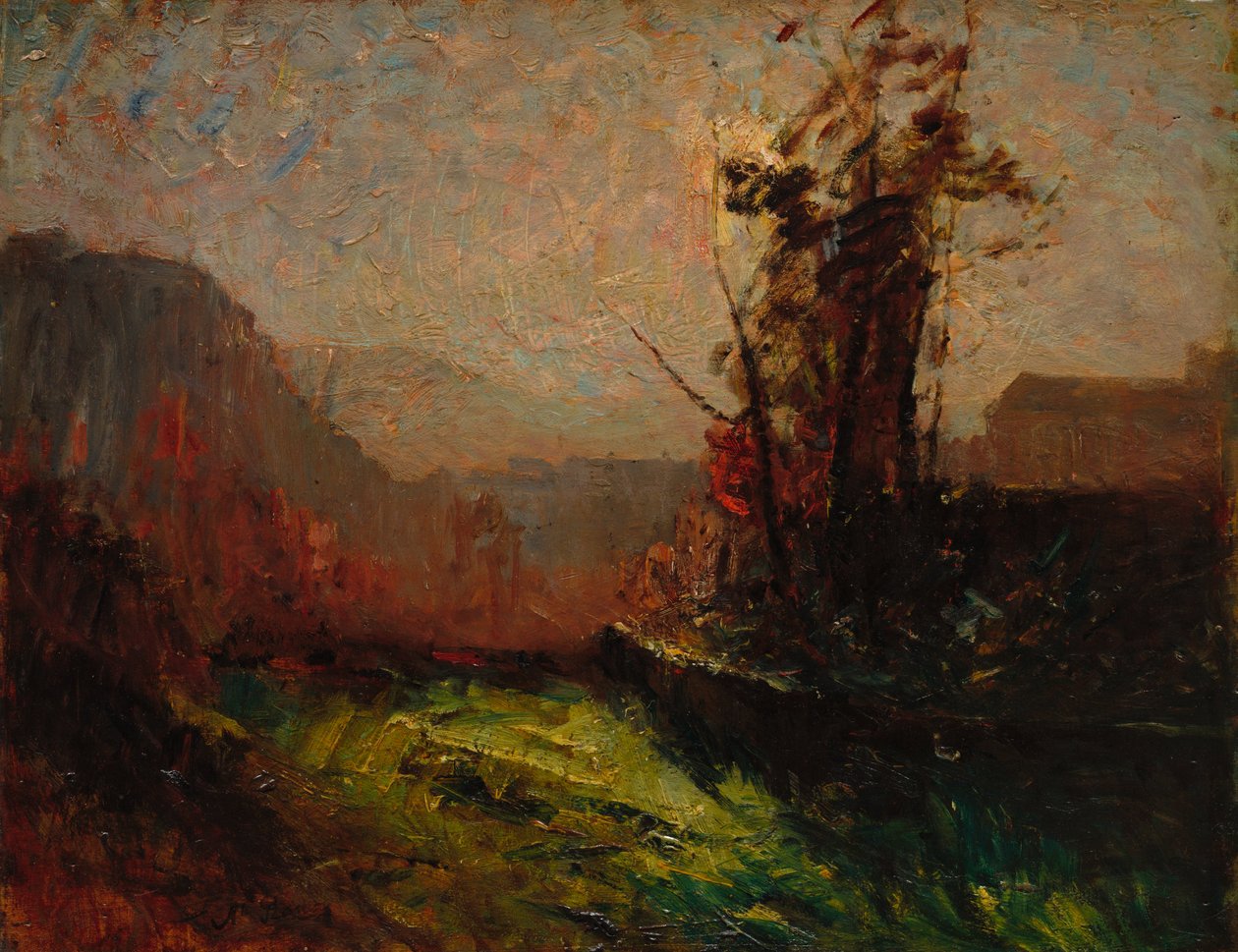 Crémieu, Chaillonnette felől nézve, 1867-72 körül (olaj, fapanel) alkotó: Auguste Francois Ravier