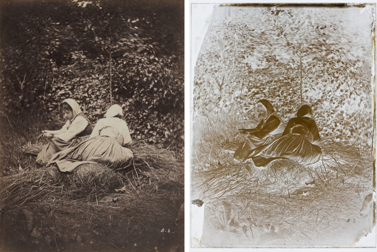Két parasztlány ül alkotó: Auguste Giraudon