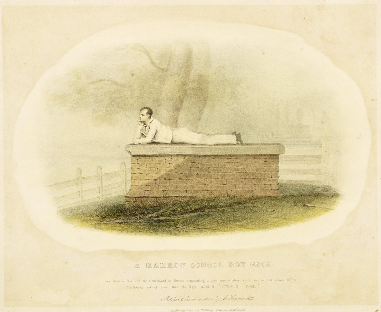 Egy Harrow iskolás fiú (1805) - Lord Byron (1788-1824), 1833 alkotó: Auguste Hervieu