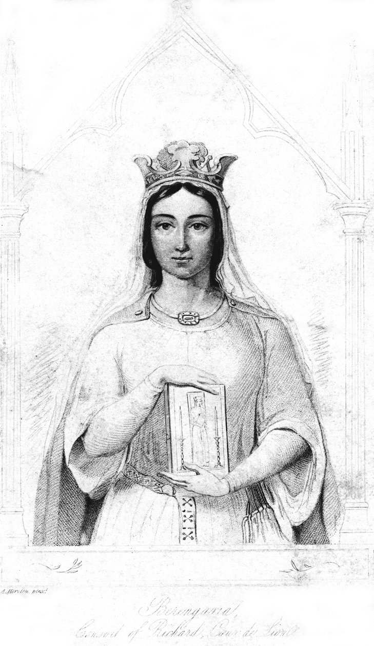 Navarrai Berengaria c1164-1230, I. Richárd király hitvese 1157-1199, 1844 alkotó: Auguste Hervieu