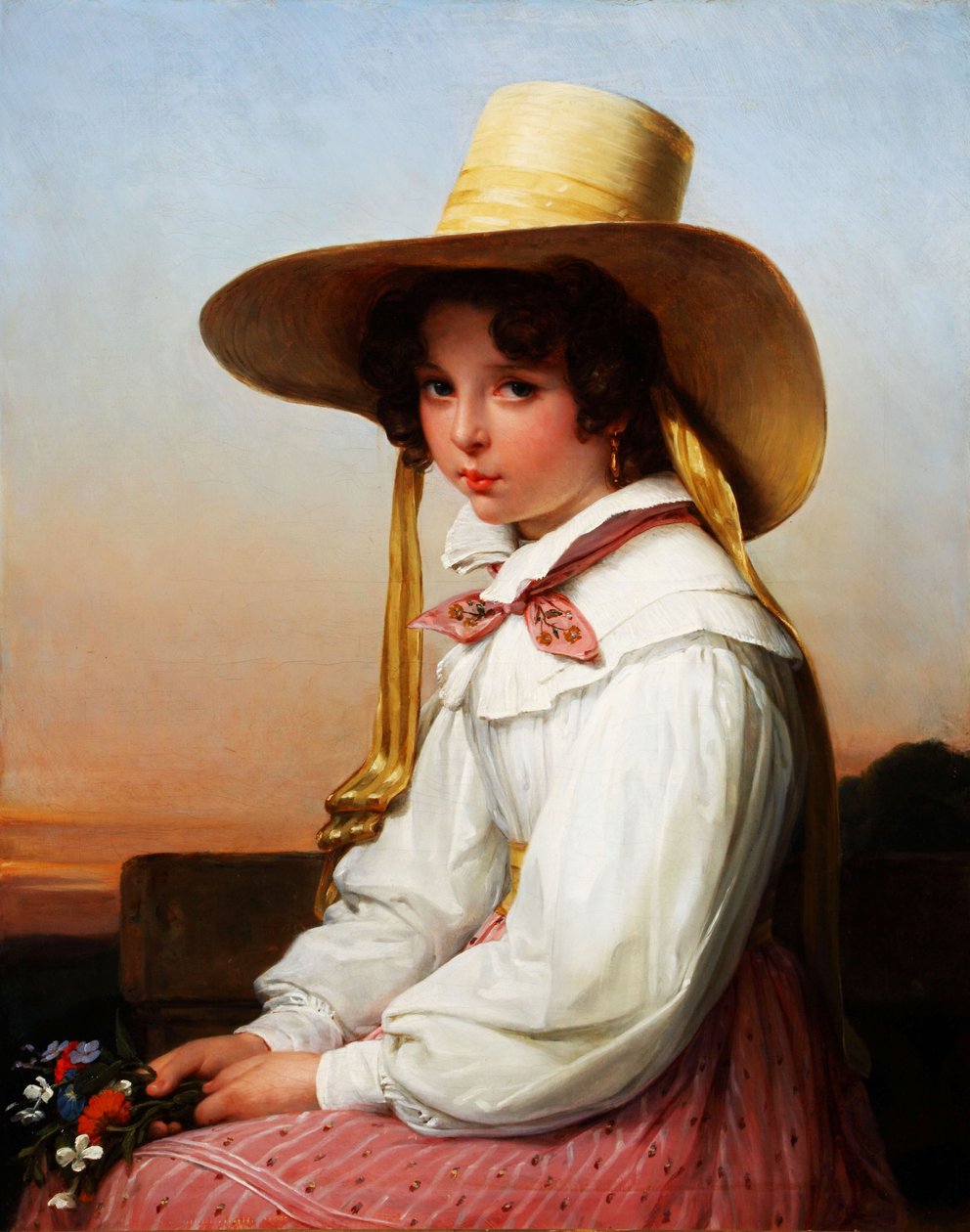 Nency Destouches portréja 1829 (Olaj, vászon) alkotó: Auguste Jean Baptiste Vinchon
