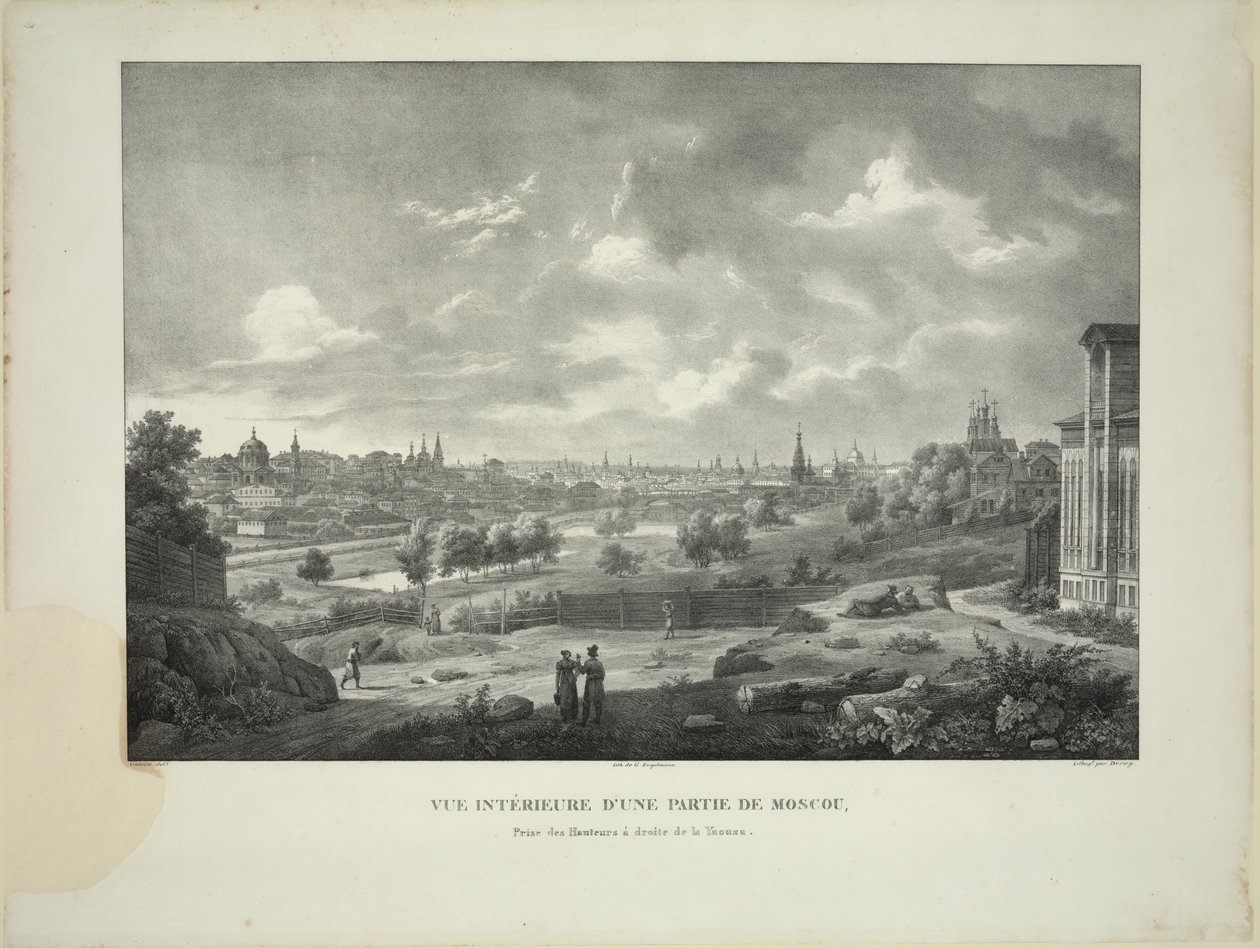 A Yauza folyó fölött Moszkvában, kb. 1830 alkotó: Auguste Jean Baptiste Antoine Cadolle