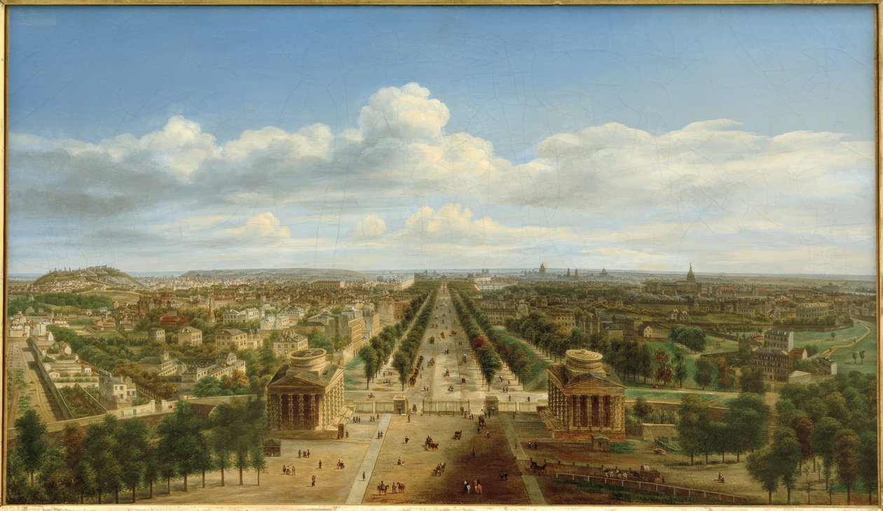 Párizs kilátása, az Arc de Triomphe de l