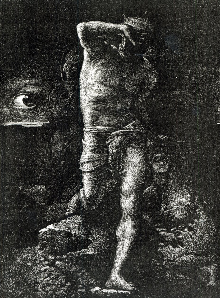 A lelkiismeret vagy a The Eye Watching Cain, Victor Hugo (1802-85) "La Legende des Siecle" című művéből alkotó: Auguste Joliet