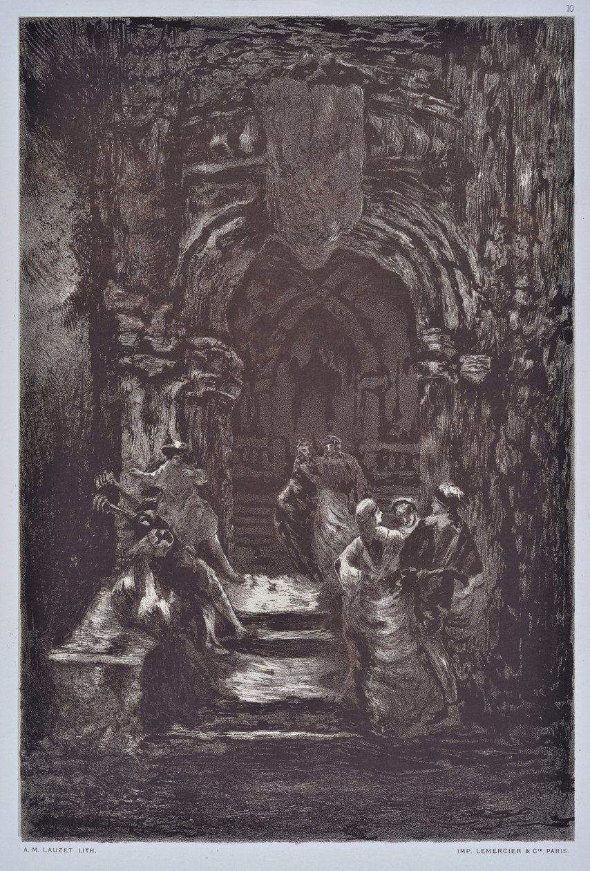 A lépcsőház (rajz) alkotó: Auguste Lauzet