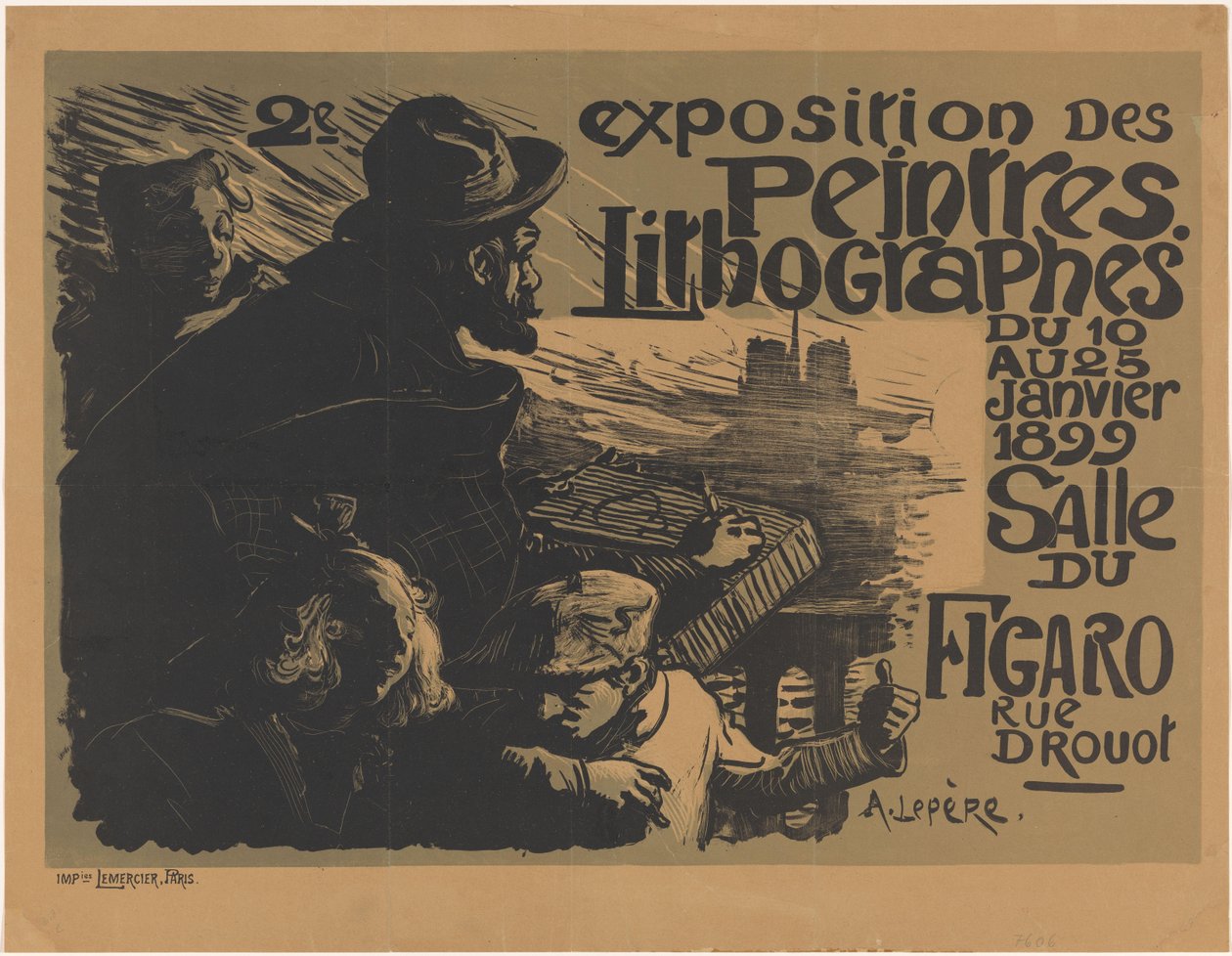 A Peintres Litográfiák második kiállításának plakátja 2. exposition des peintres lithographes (cím a tárgyon) alkotó: Auguste Lepere