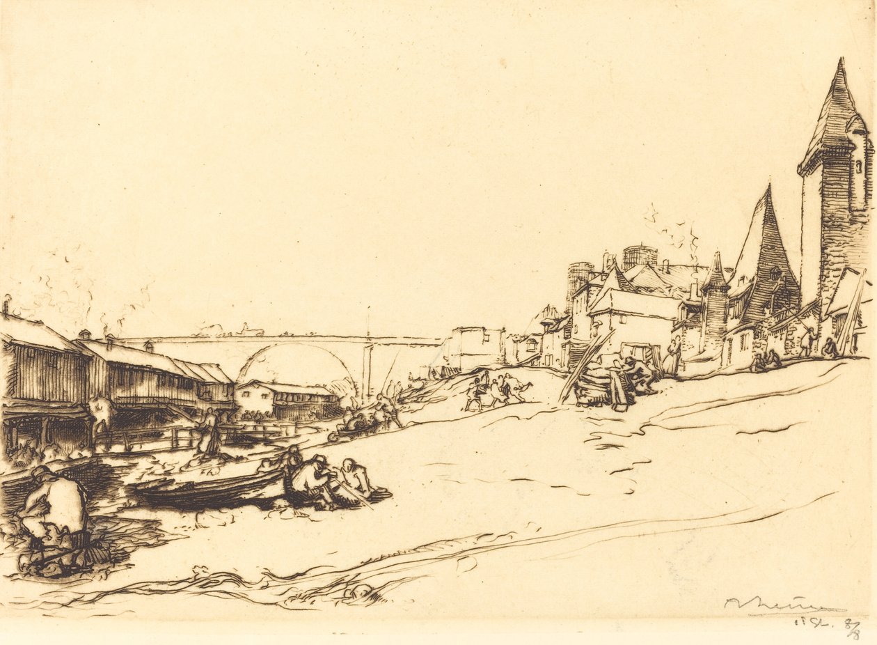 Angers – A lengyel király háza Angers – La maison du roi de Pologne, 1912. alkotó: Auguste Lepere