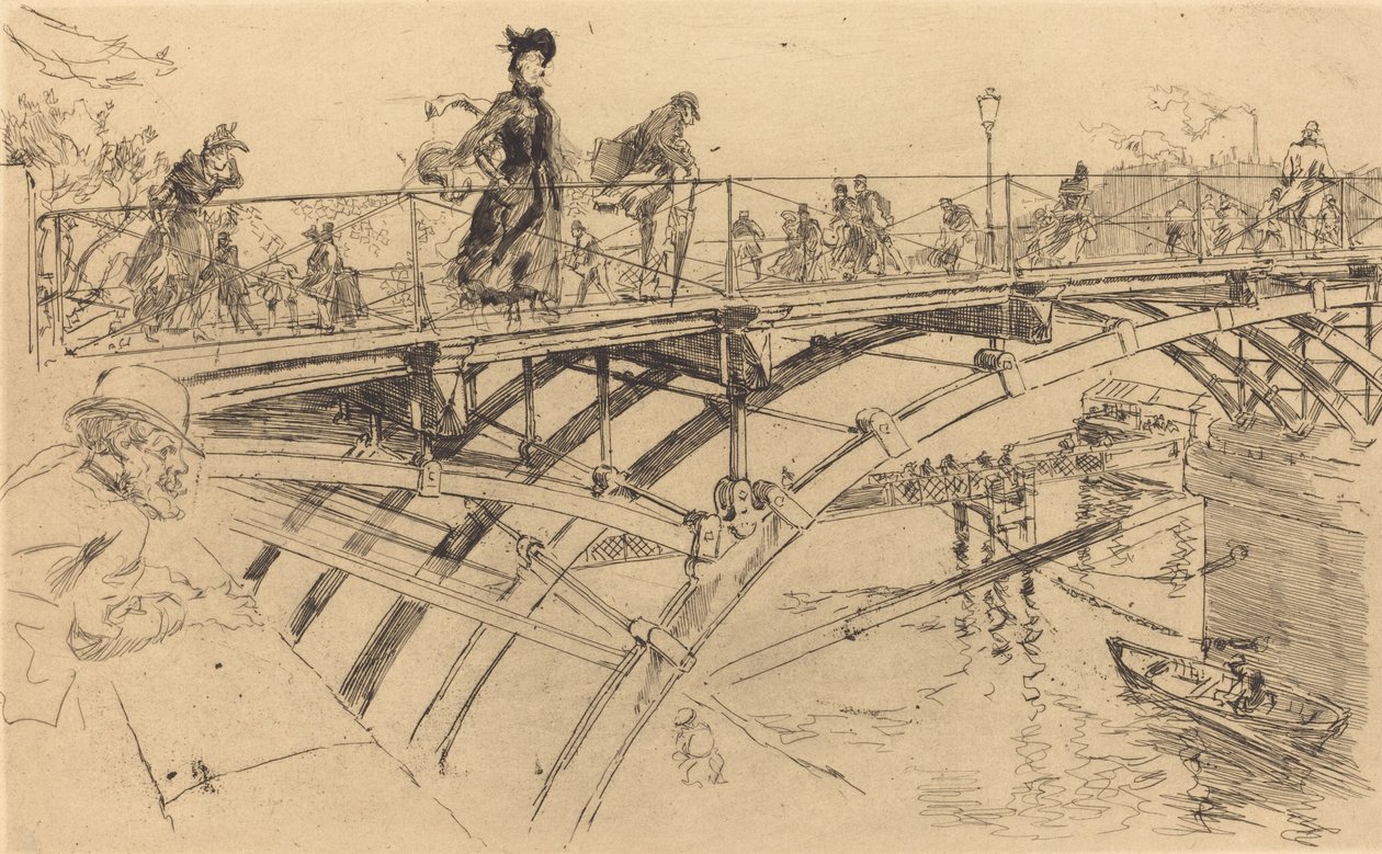 Művészetek hídja Le pont des Arts, 1890. alkotó: Auguste Lepere