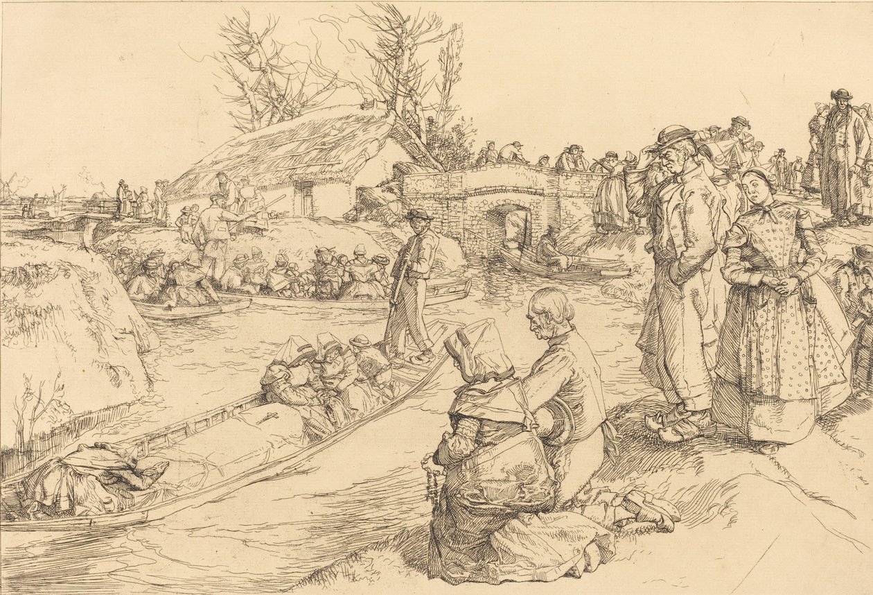 Temetés a Vendeen-lápban Temetés a Vendeen-lápban, 1901. alkotó: Auguste Lepere
