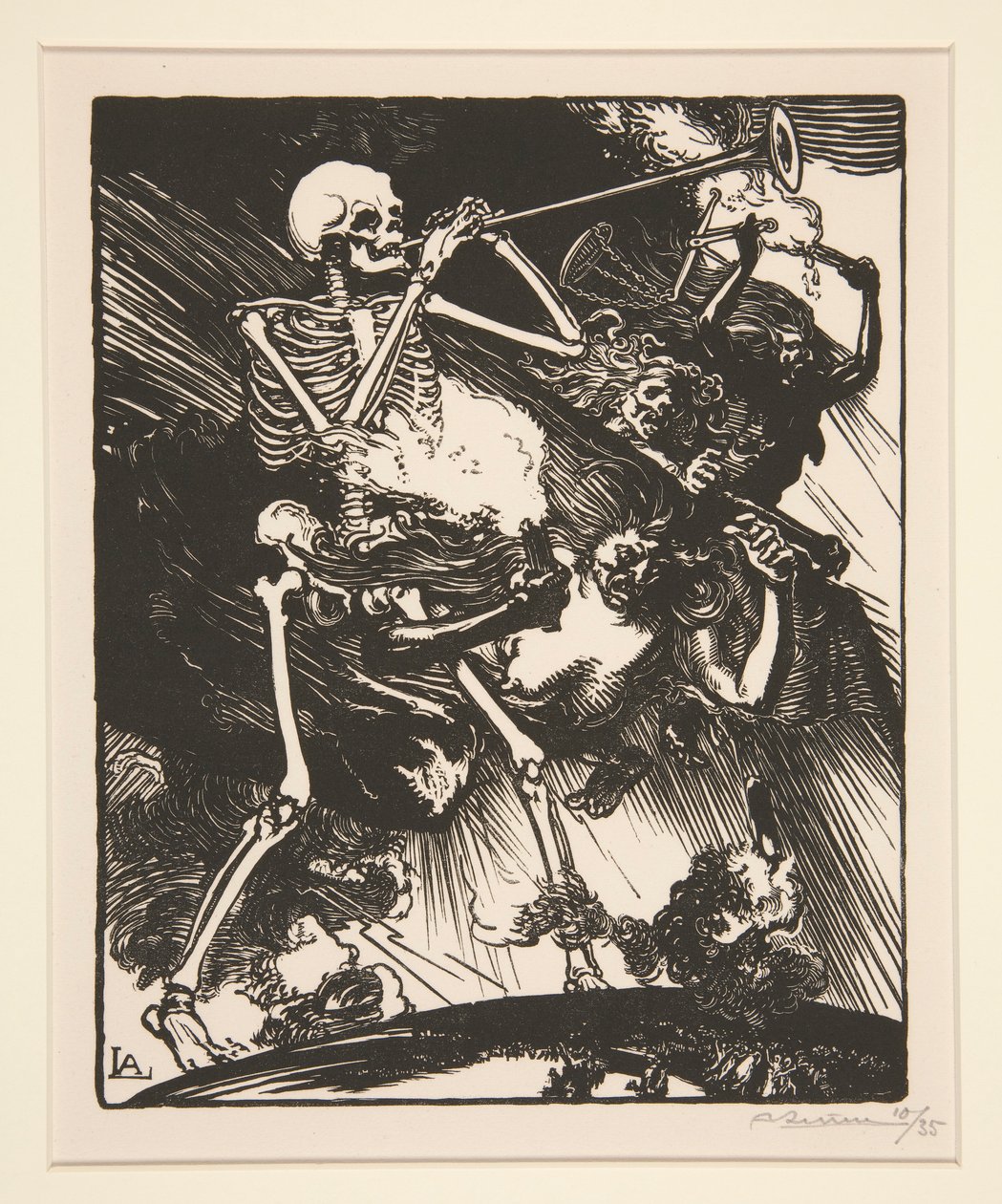 Halál és viszály fog esni a földön, az 1914-es háború első sorozatából, 1. sz. 7 alkotó: Auguste Lepere