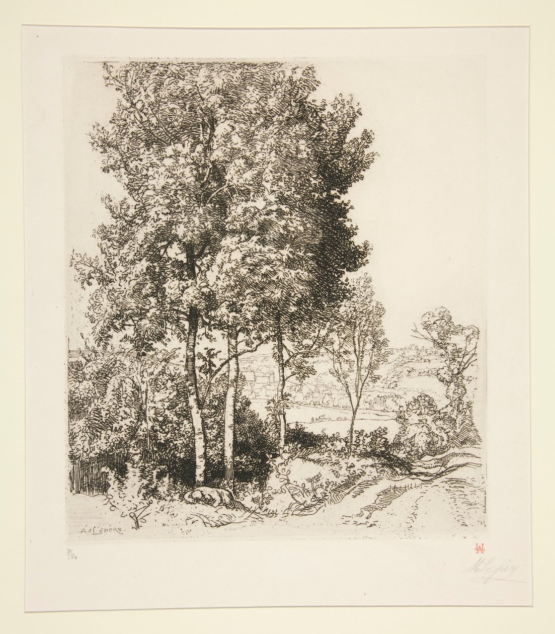 A Petit Morin-völgy Verdelot közelében (Seine-et-Marne) (Kis Morin-völgy Verdelot közelében [Seine-et-Marne]) alkotó: Auguste Lepere