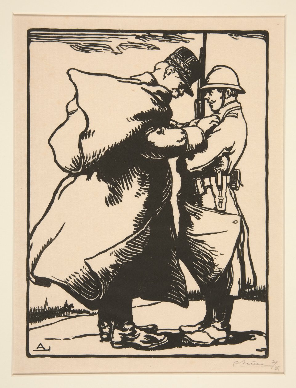 Le G?n?ral Joffre d?core (Joffre Decorates tábornok), a La Guerre de 1914-ből, első sorozat, 1. sz. 12 alkotó: Auguste Lepere
