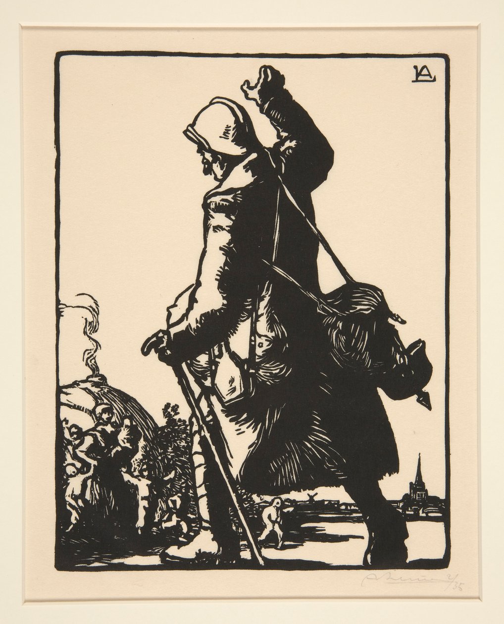 Katona szabadságon, Az 1914-es háborúból, első sorozat, 16. sz alkotó: Auguste Lepere