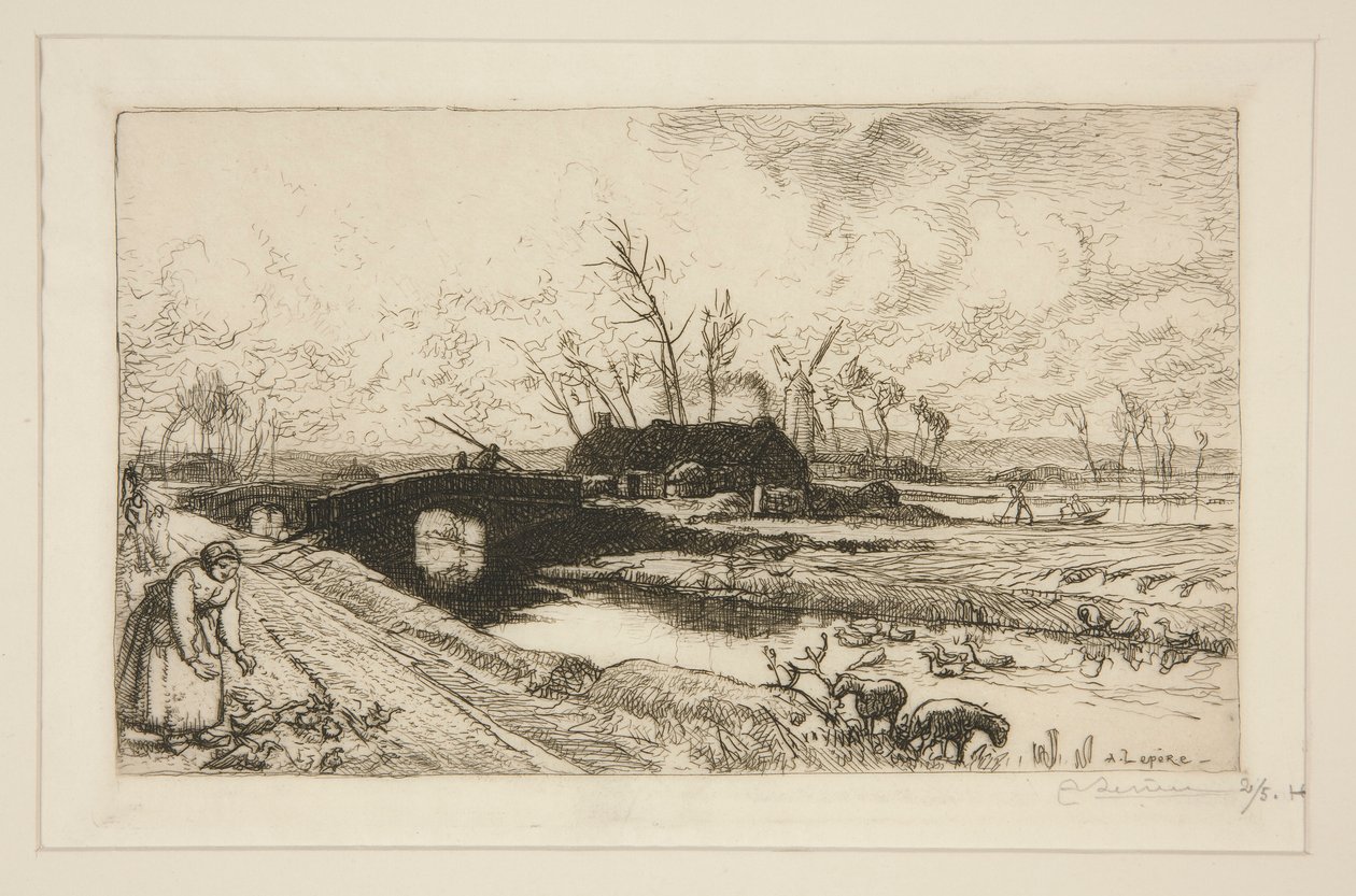 Le petit pont (Vend?e) (A kis híd [Vendee]) alkotó: Auguste Lepere