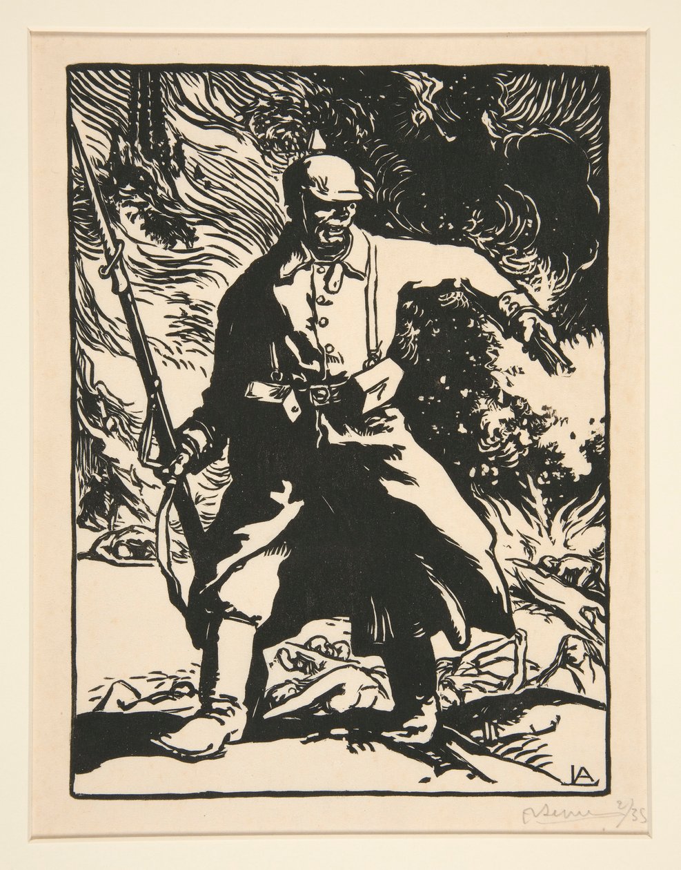 A porosz katona, Az 1914-es háborúból, első sorozat, 1. sz. 10 alkotó: Auguste Lepere