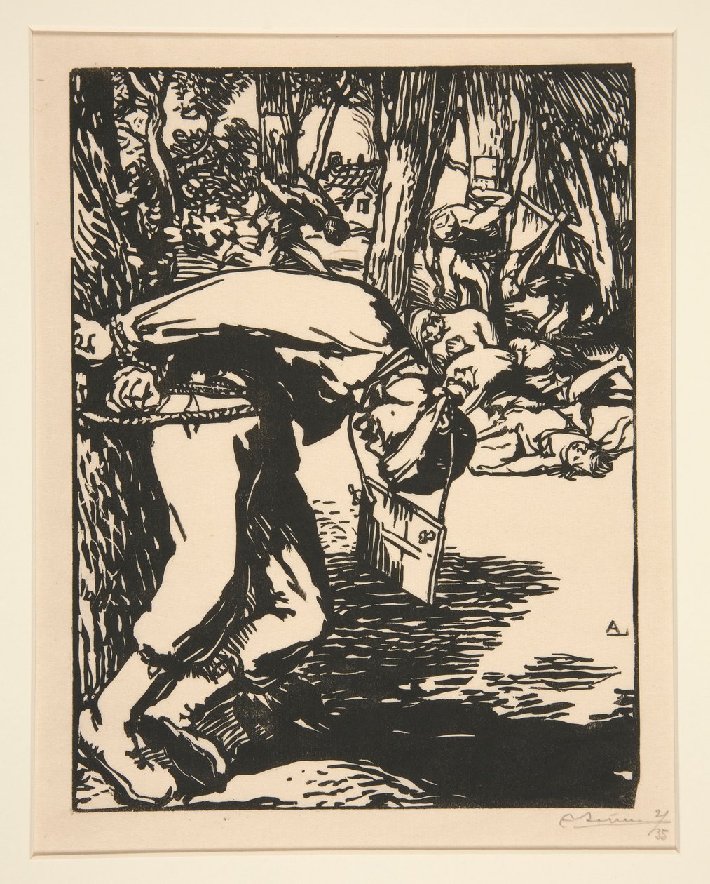 A Francs-Tireurs (Sharpshooters), Az 1914-es háborúból, első sorozat, 1. sz. 11 alkotó: Auguste Lepere
