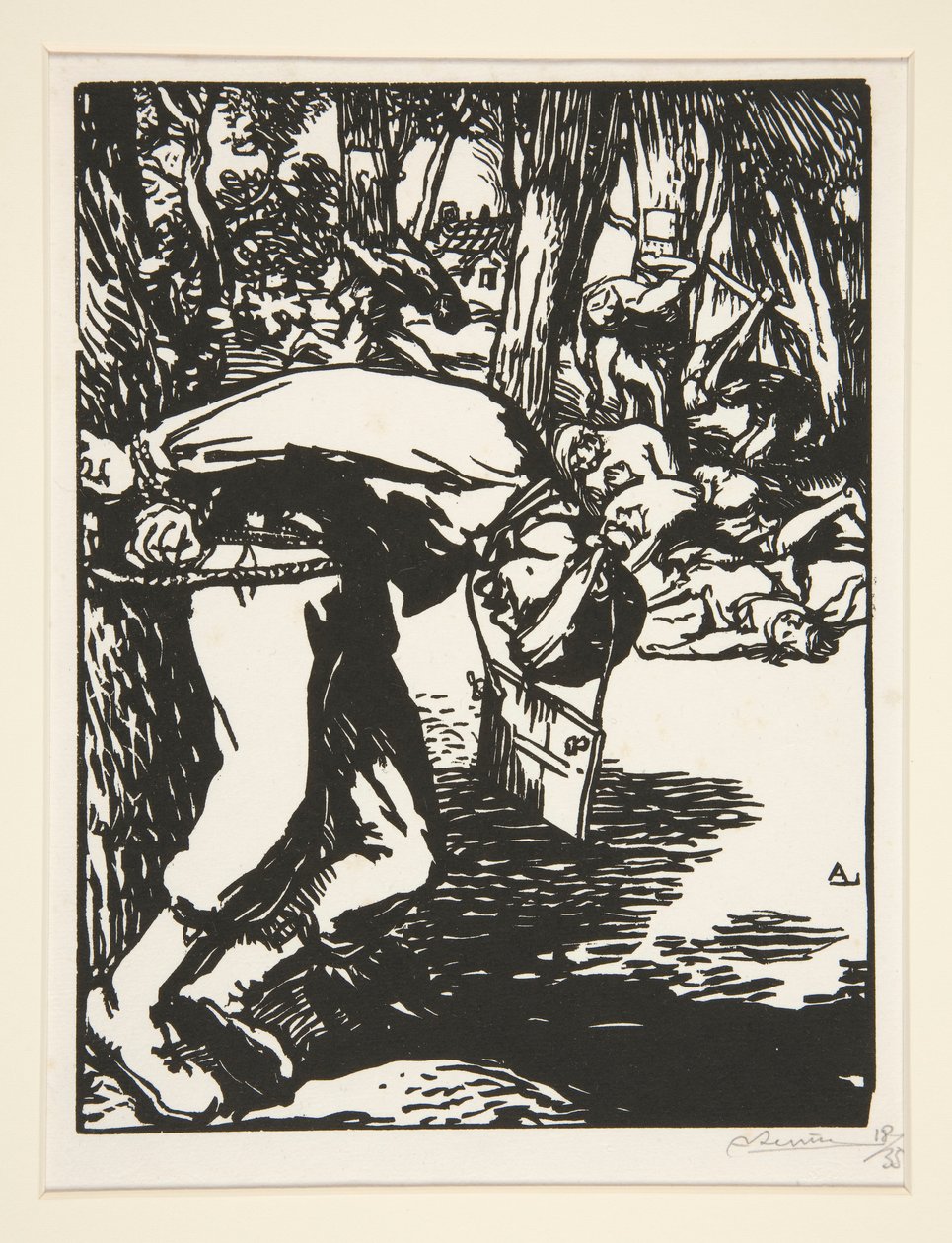 A Francs-Tireurs (Sharpshooters), Az 1914-es háborúból, első sorozat, 1. sz. 11 alkotó: Auguste Lepere