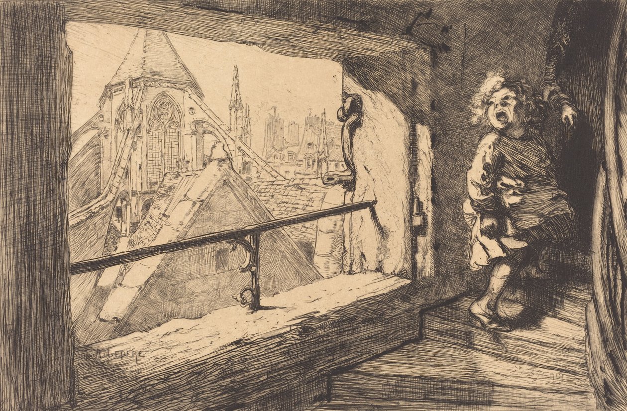 Saint-Severin háztetői, 1889. alkotó: Auguste Lepere