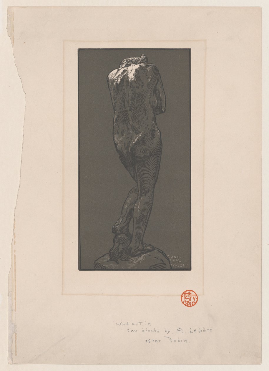 Akt szobor, hátulról nézve kb. 1902. alkotó: Auguste Lepere