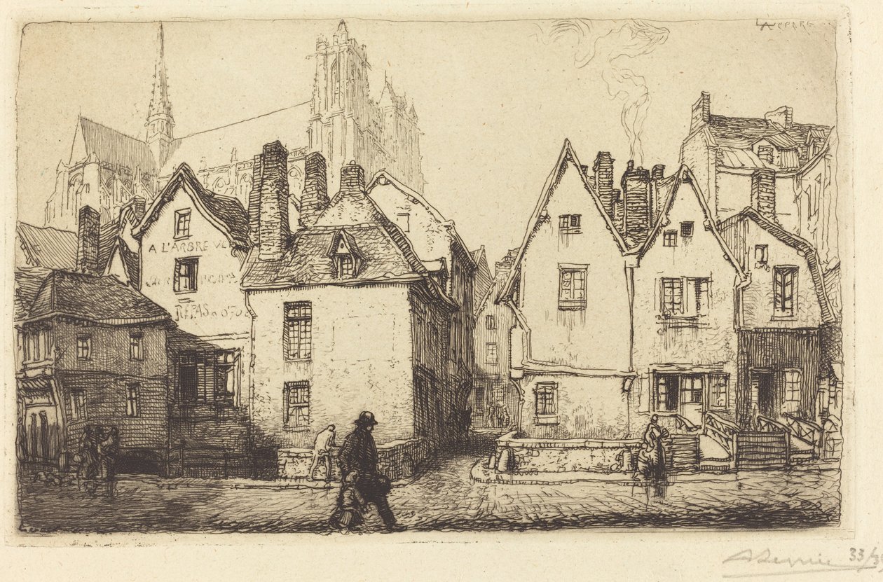 Régi házak Amiens-ben alkotó: Auguste Lepere