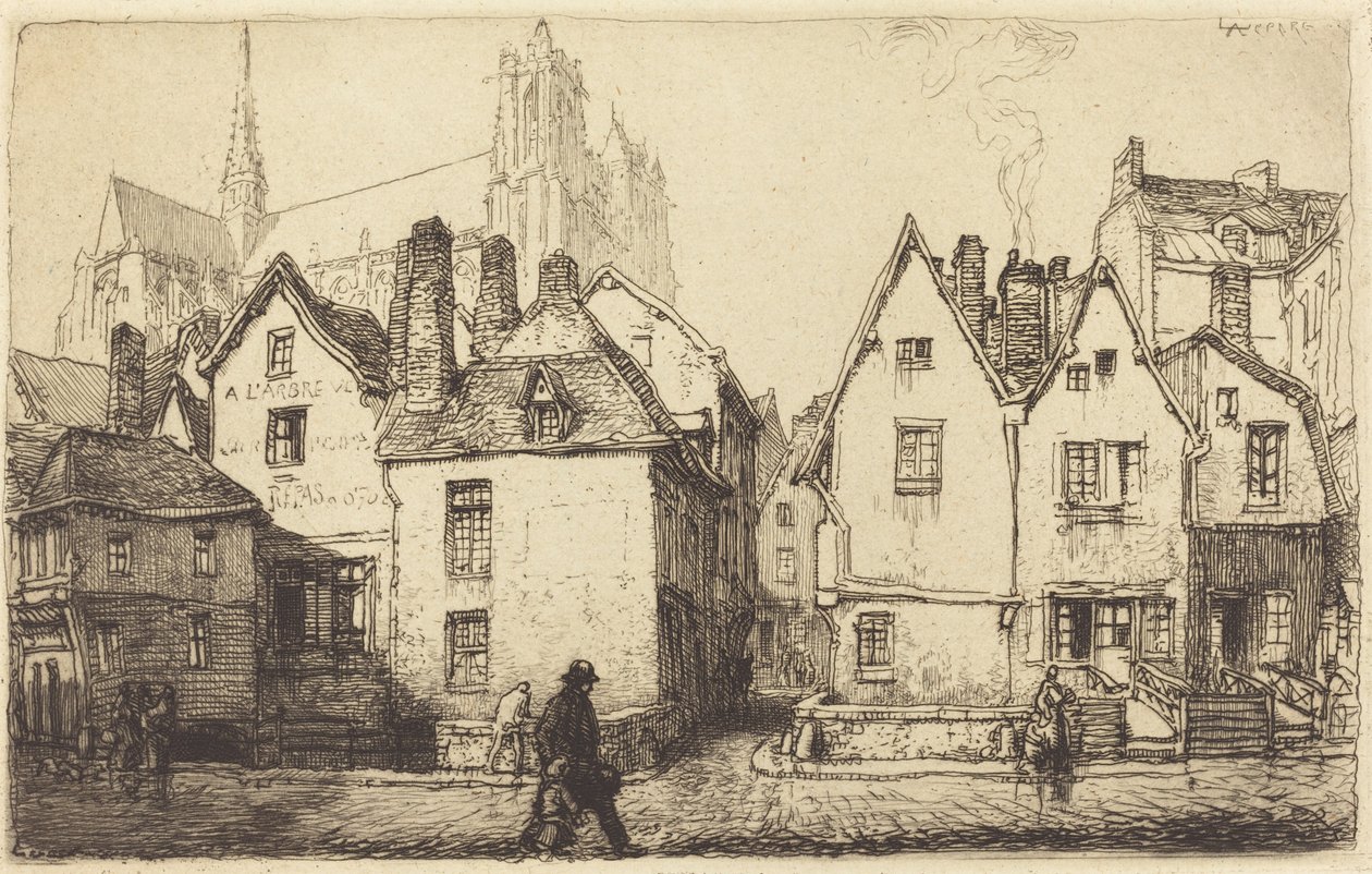 Régi házak Amiensben Régi házak Amiensben, 1907. alkotó: Auguste Lepere