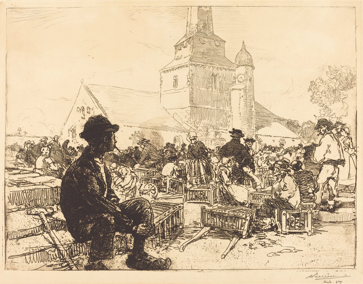 Baromfipiac St.-Jean-de-Montban alkotó: Auguste Lepere