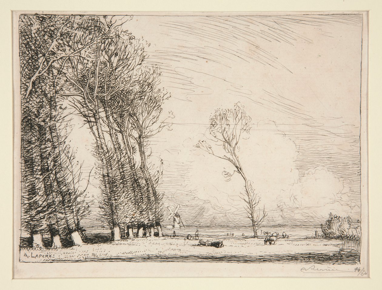 Nyárfák függöny (Vendee) alkotó: Auguste Lepere