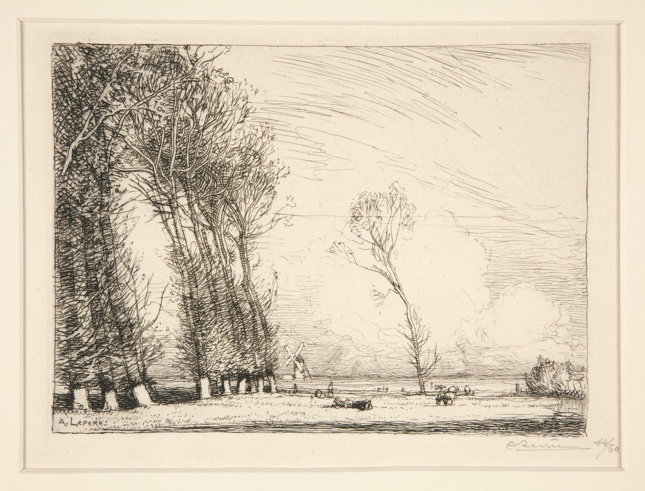 Nyárfák függöny (Vendee) alkotó: Auguste Lepere