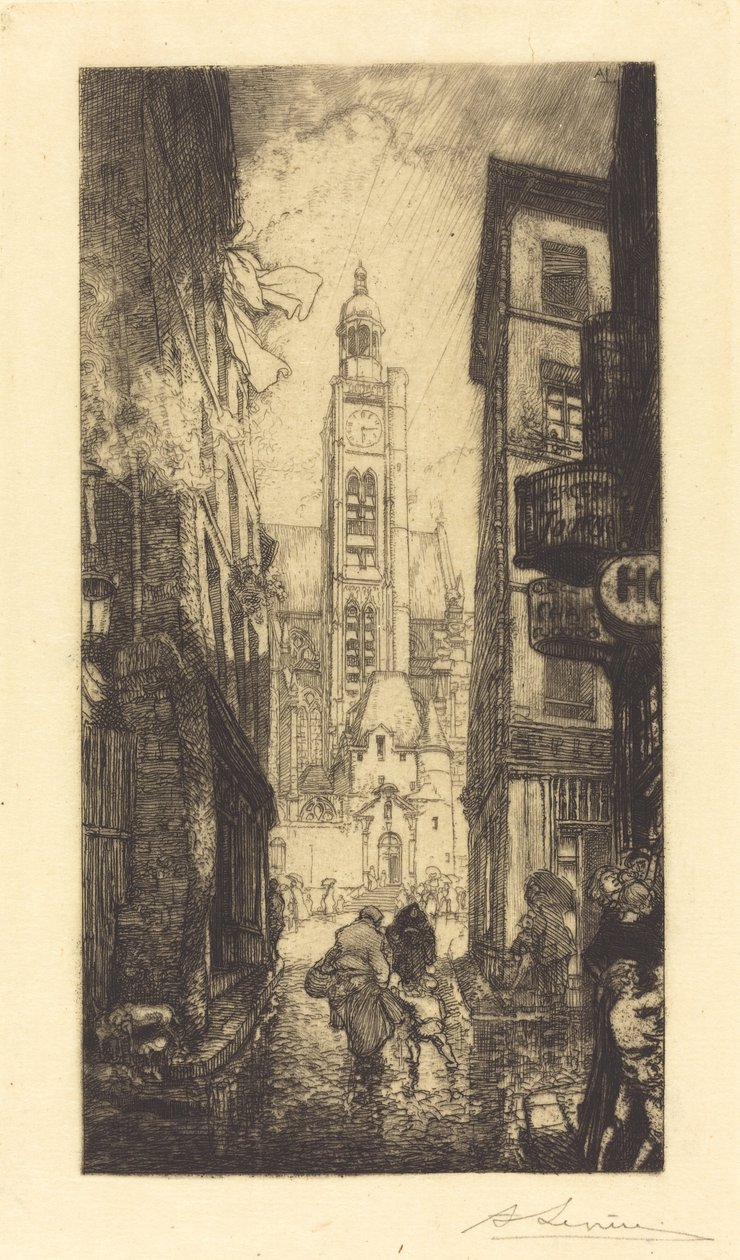 Rue de la Montagne-Sainte-Genevieve, Párizs alkotó: Auguste Lepere