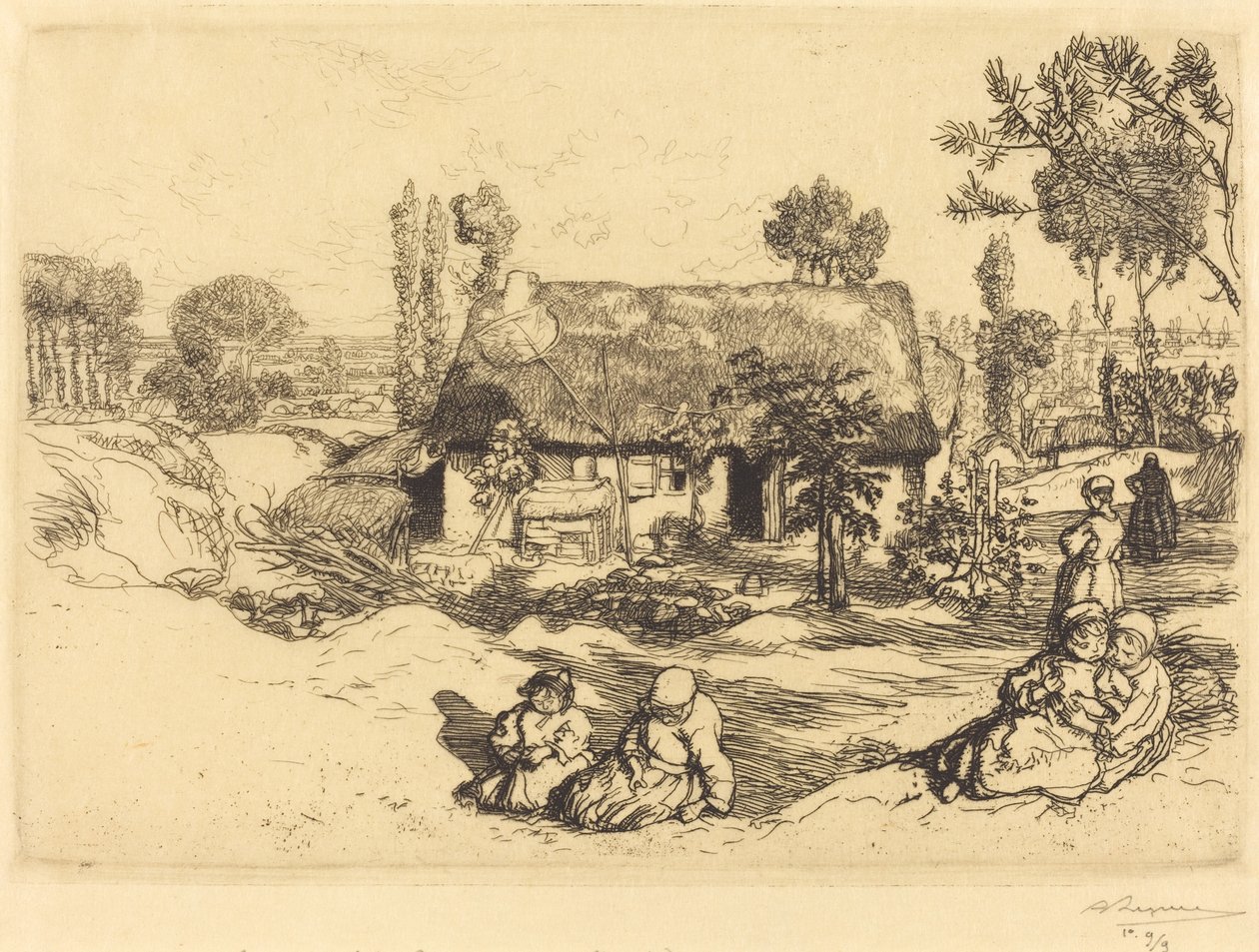 Szegények menedékhelye, Vendee (Le nid de pauvres, Vendee) alkotó: Auguste Lepere