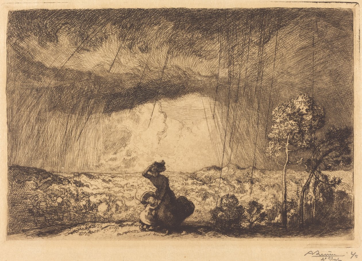 Vihar a Dune-on, Vendee alkotó: Auguste Lepere