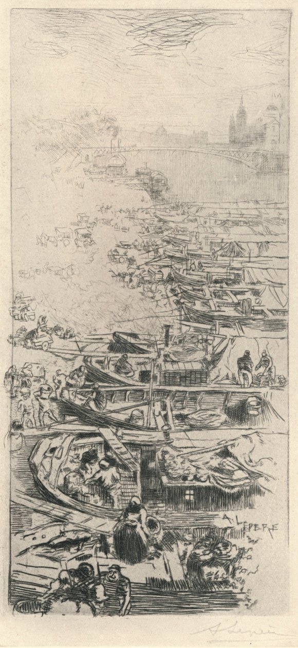 Az Apple Market, 1915 alkotó: Auguste Louis Lepère