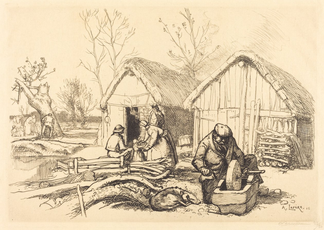 A Favágó háza, Vendee La maison du bucheron, Vendee, 1915. alkotó: Auguste Lepere
