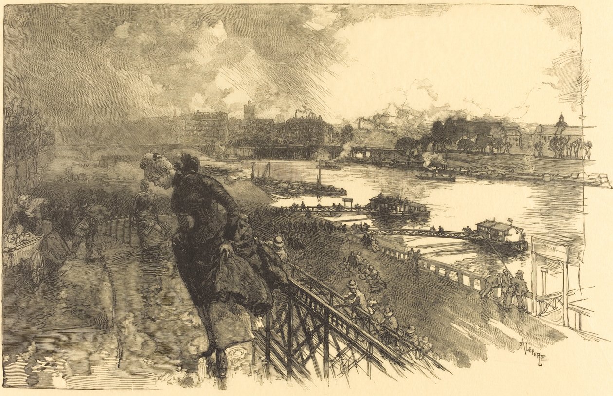 A Szajna az Austerlitz híd közelében alkotó: Auguste Lepere