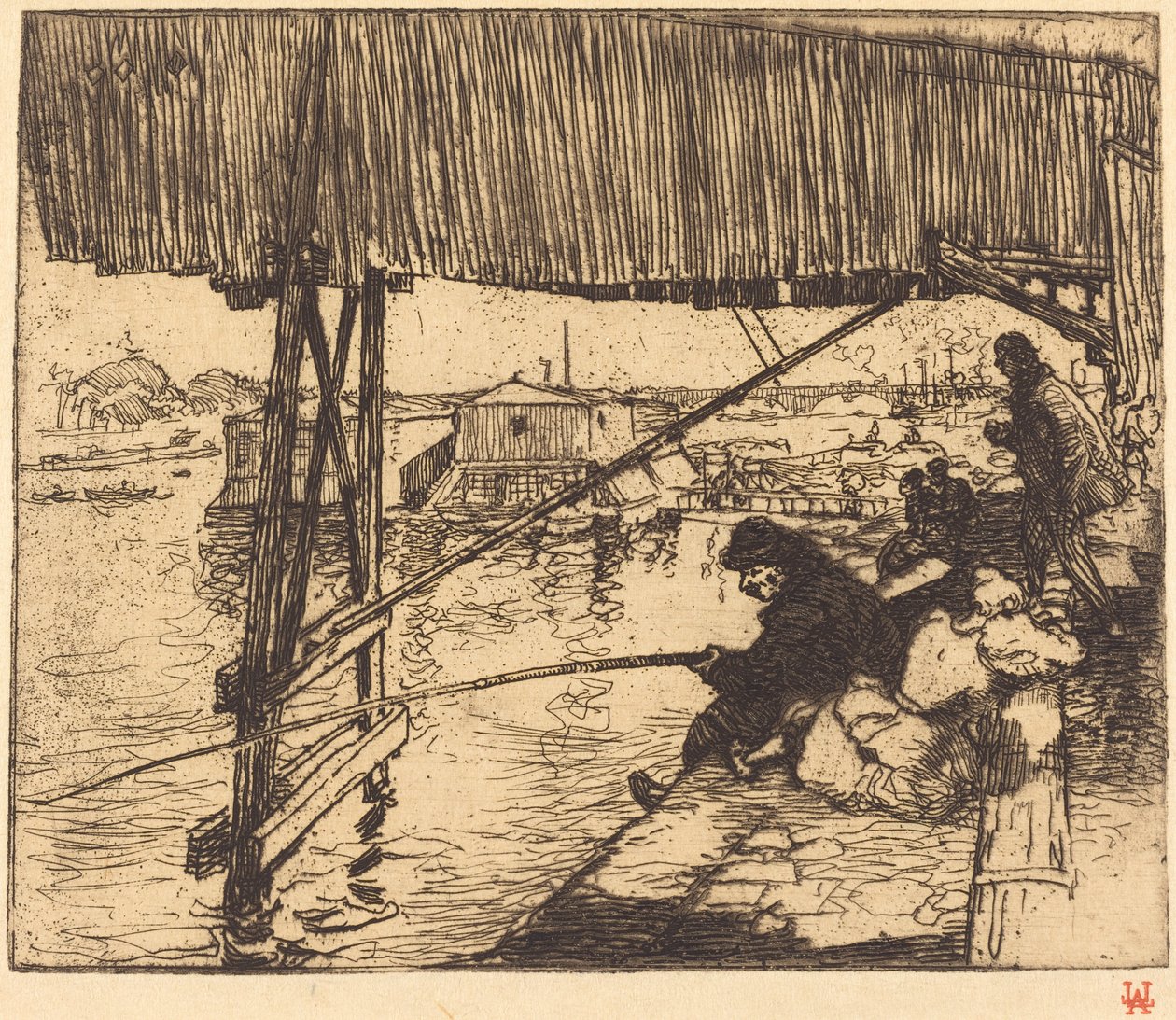 Bercy hídja alatt (Sous le pont de Bercy) alkotó: Auguste Lepere