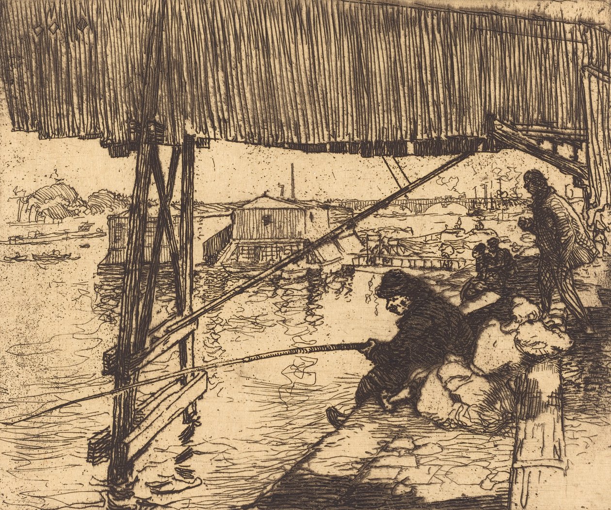 Bercy hídja alatt Sous le pont de Bercy, 1894. alkotó: Auguste Lepere