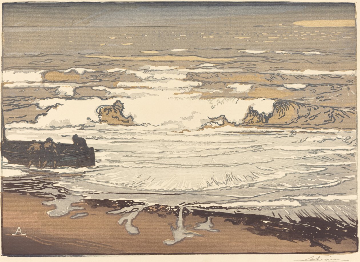 Kibontott hullámok, 1901. szeptemberi árvíz (Les Vagues deferlent) alkotó: Auguste Lepere