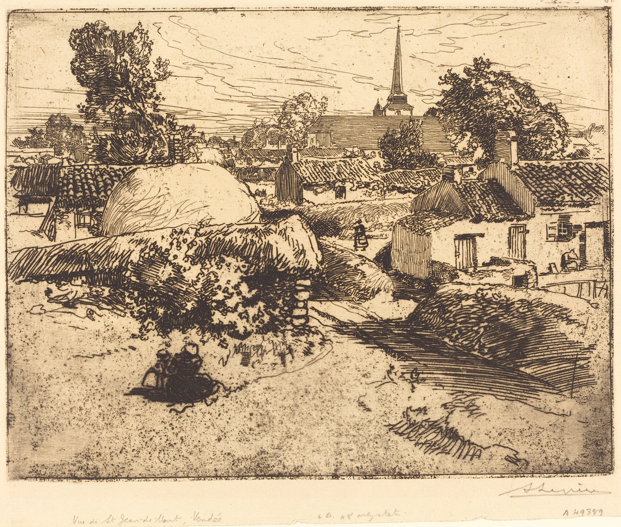 Kilátás St.-Jean-de-Mont, Vendee alkotó: Auguste Lepere