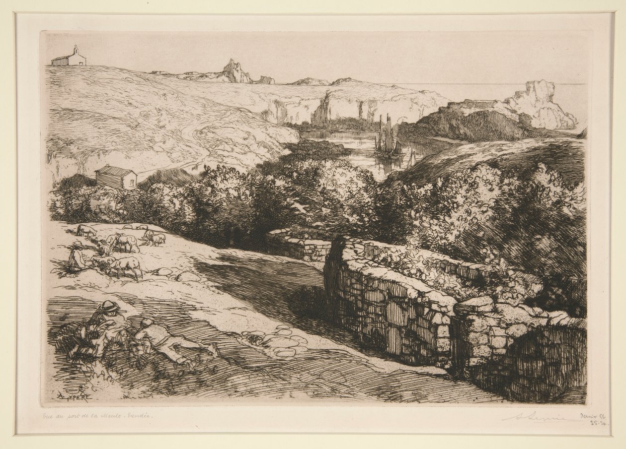 Kilátás Port de la Meule-re (sziget alkotó: Auguste Lepere