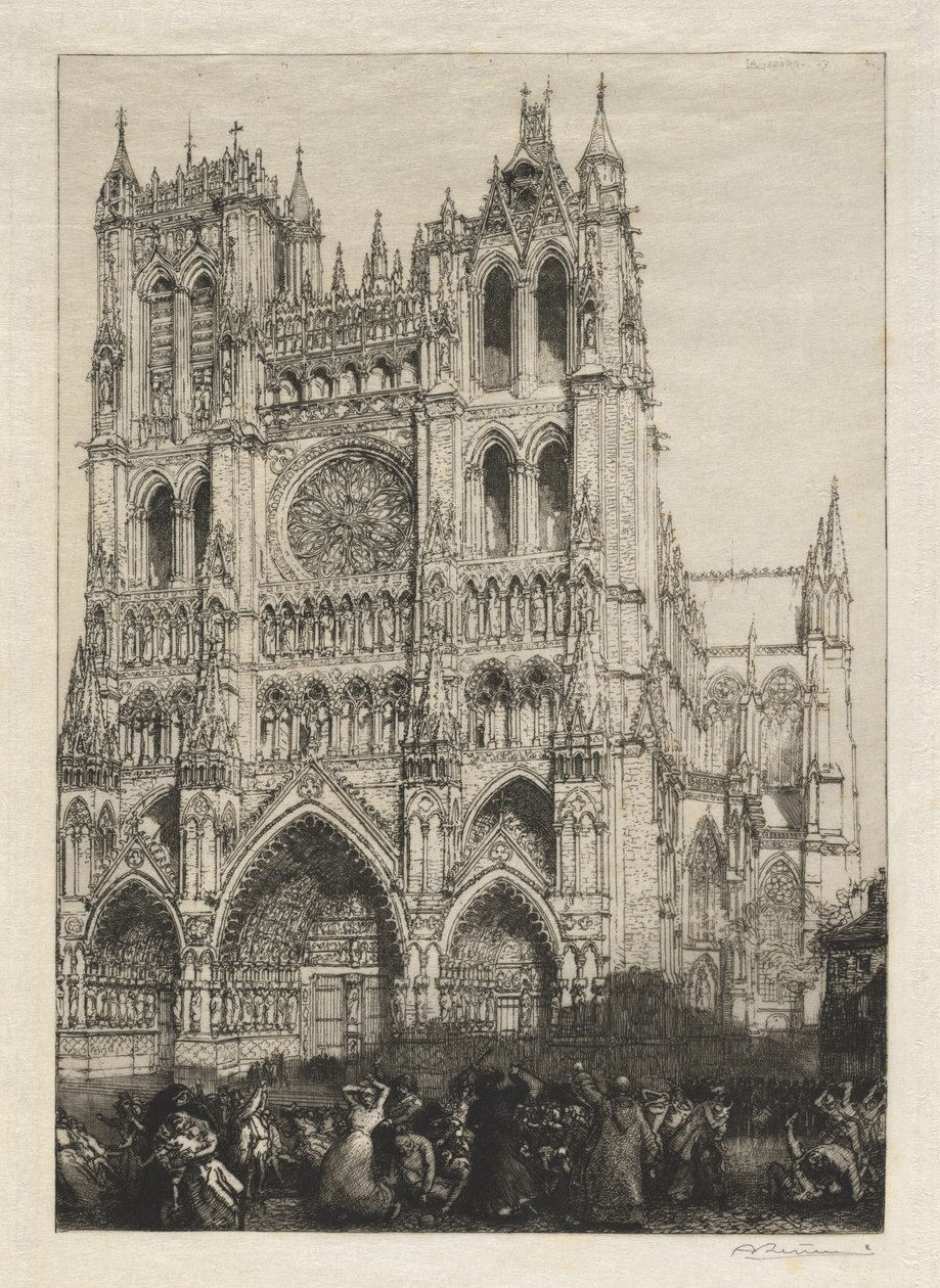 Amiens-i katedrális, leltári nap alkotó: Auguste Louis Lepère