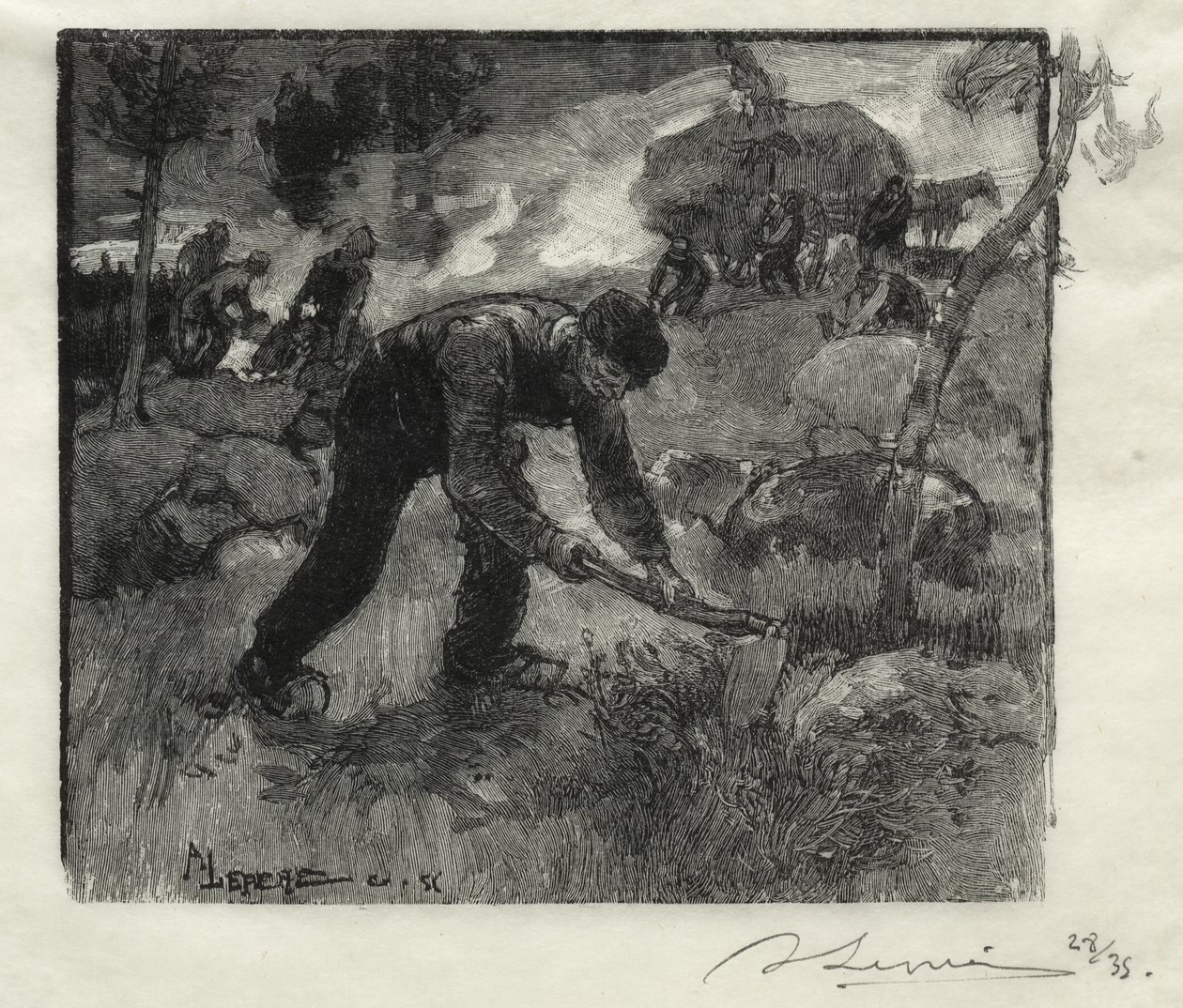 Heather ásók alkotó: Auguste Louis Lepère