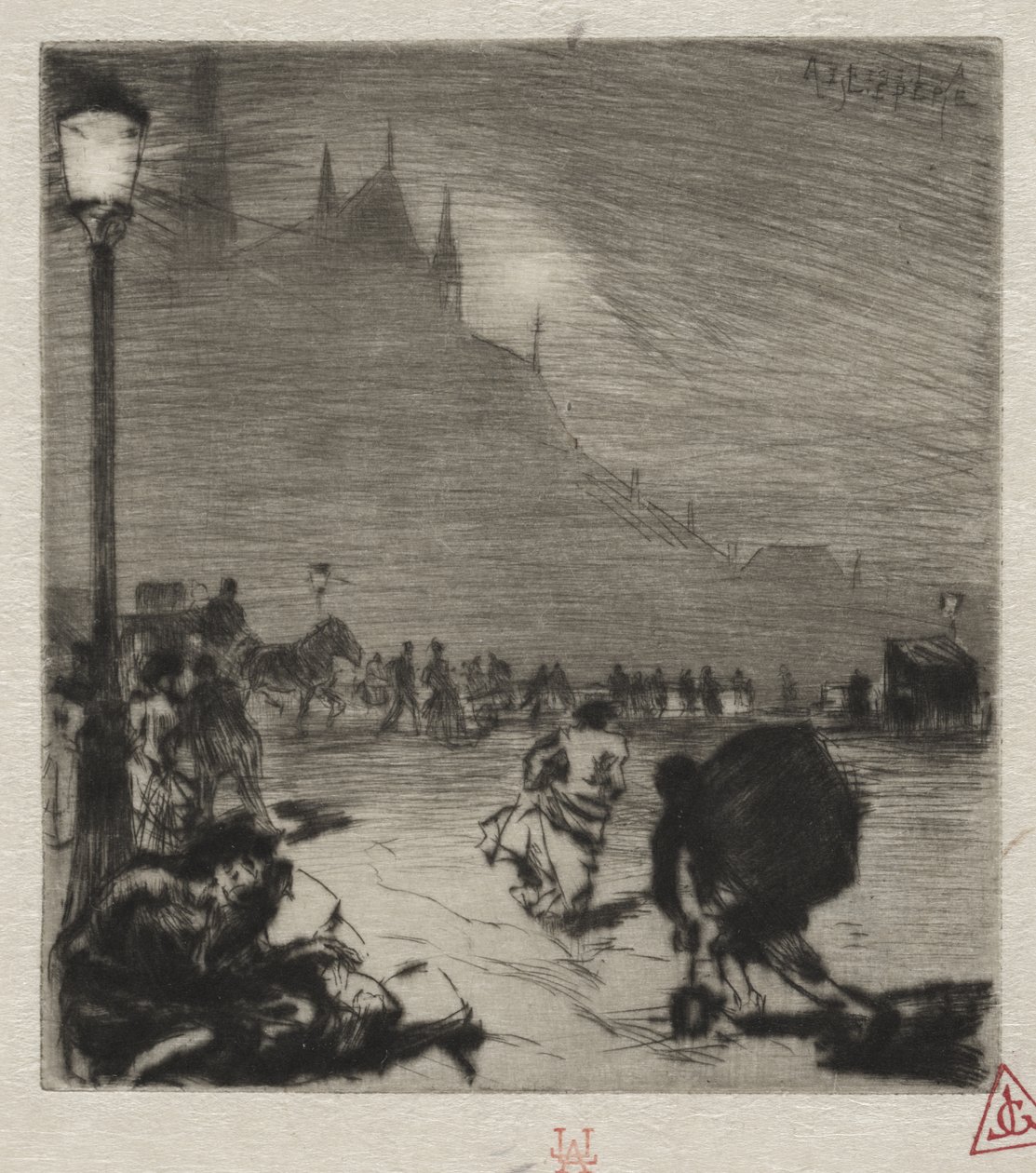 Pont-aux-Doubles sarkán alkotó: Auguste Louis Lepère