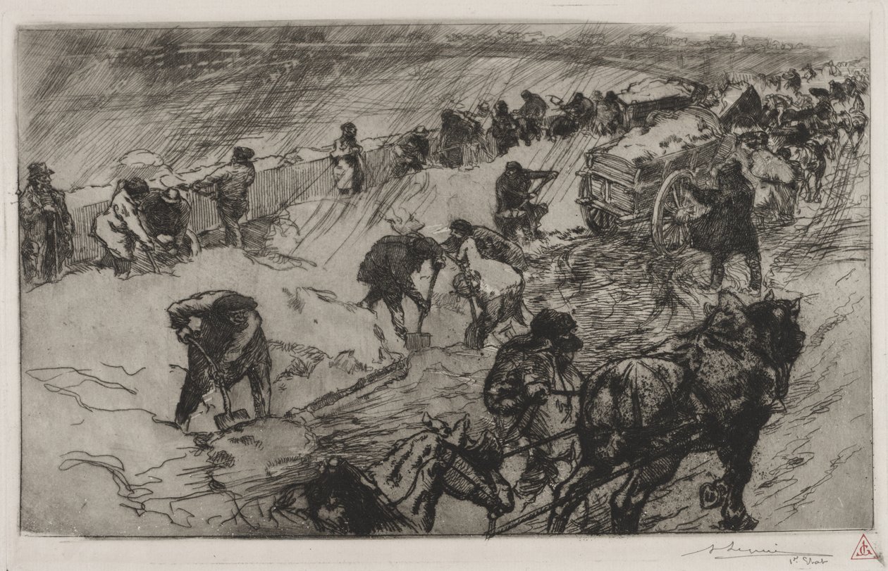 Harc a hó ellen, Quai aux Fleurs alkotó: Auguste Louis Lepère