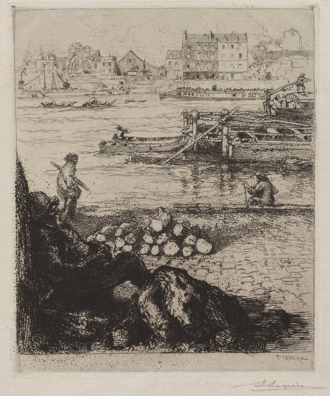 A Longshoreman: Quai de la Gare alkotó: Auguste Louis Lepère
