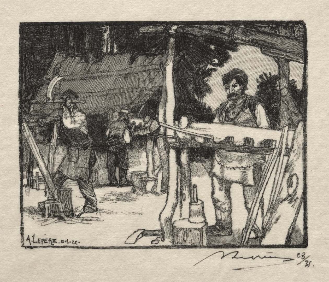 A léckészítő alkotó: Auguste Louis Lepère