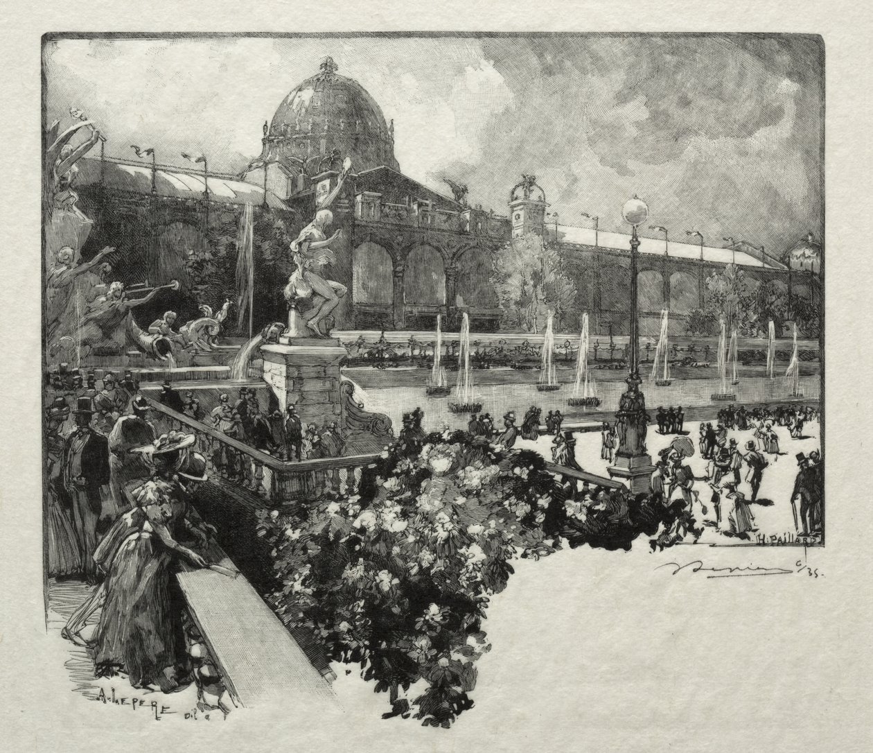 A Szabad Művészetek Palotája, külső nézet alkotó: Auguste Louis Lepère